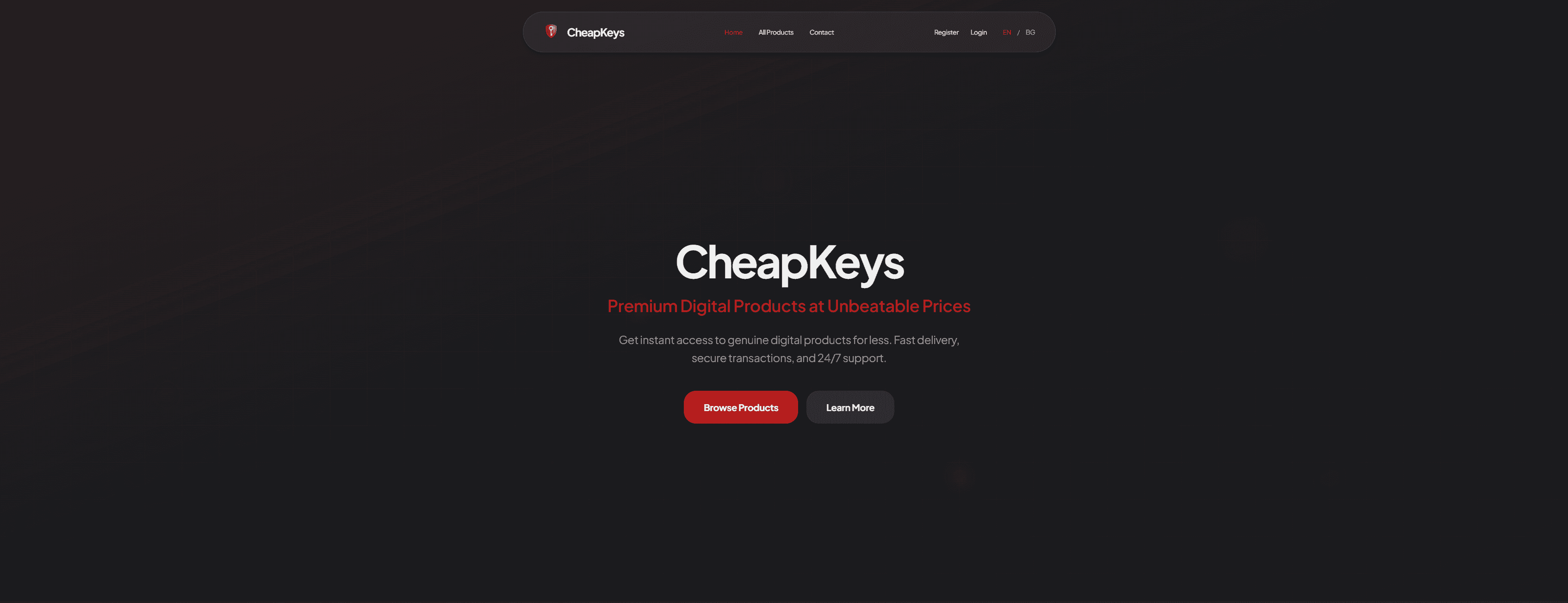 CheapKeys digital storefront preview